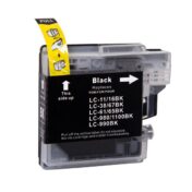 Cartouche d'encre noire compatible LC-11/16BK, LC-38/67BK, LC-616/65BK, LC-980/1100BK et LC-990BK, idéale pour une impression de haute qualité.