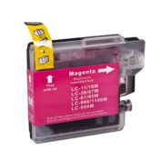 Cartouche d'encre magenta compatible LC-11/16M, remplace également LC-38/67M, LC-61/65M, LC-980/1100M et LC-990M.