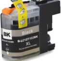 Cartouche d'encre compatible B-LC127/123BK XL noire pour imprimantes Brother, offrant une qualité d'impression élevée et une grande capacité.