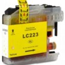 Cartouche compatible LC223 XL Jaune pour imprimantes Brother, offrant une qualité d'impression optimale et un rendement élevé.