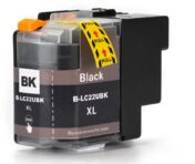 Cartouche d'encre noire compatible B-LC22UBK XL pour imprimantes, offrant une qualité d'impression optimale et une grande capacité.