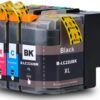 Cartouches d'encre compatibles B-LC22UY, B-LC22UM, B-LC22UC et B-LC22UBK XL pour imprimantes, offrant une qualité d'impression optimale et une performance fiable.