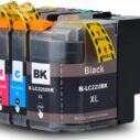 Cartouches d'encre compatibles B-LC22UY, B-LC22UM, B-LC22UC et B-LC22UBK XL pour imprimantes, offrant une qualité d'impression optimale et une performance fiable.