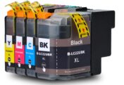 Cartouches d'encre compatibles B-LC22UY, B-LC22UM, B-LC22UC et B-LC22UBK XL pour imprimantes, offrant une qualité d'impression optimale et une performance fiable.