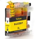 Cartouche d'encre compatible jaune B-LC22UY XL, conçue pour une impression de haute qualité et une performance optimale.