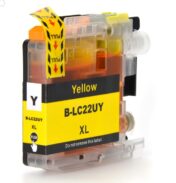 Cartouche d'encre compatible jaune B-LC22UY XL, conçue pour une impression de haute qualité et une performance optimale.