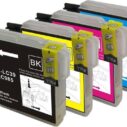 Cartouches d'encre compatibles B-LC39 LC985 noires, cyan, magenta et jaunes, idéales pour une impression de haute qualité.