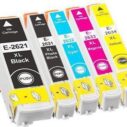 Cartouches d'encre compatibles E-2621 XL Black, E-2631 XL Photo Black, E-2632 XL Cyan, E-2633 XL Magenta, E-2634 XL Yellow pour imprimantes.