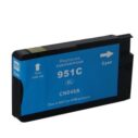 Cartouche d'encre compatible HP 951C XL Cyan, référence CN046A, idéale pour une impression de haute qualité.