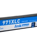 Cartouche d'encre de remplacement 971XLC cyan compatible pour imprimantes.